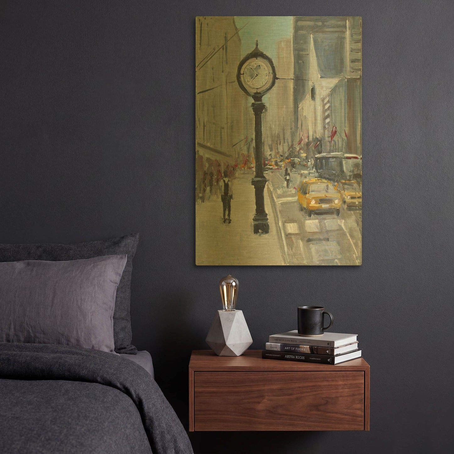 'City Streets' By JD Gold Metal Wall Art