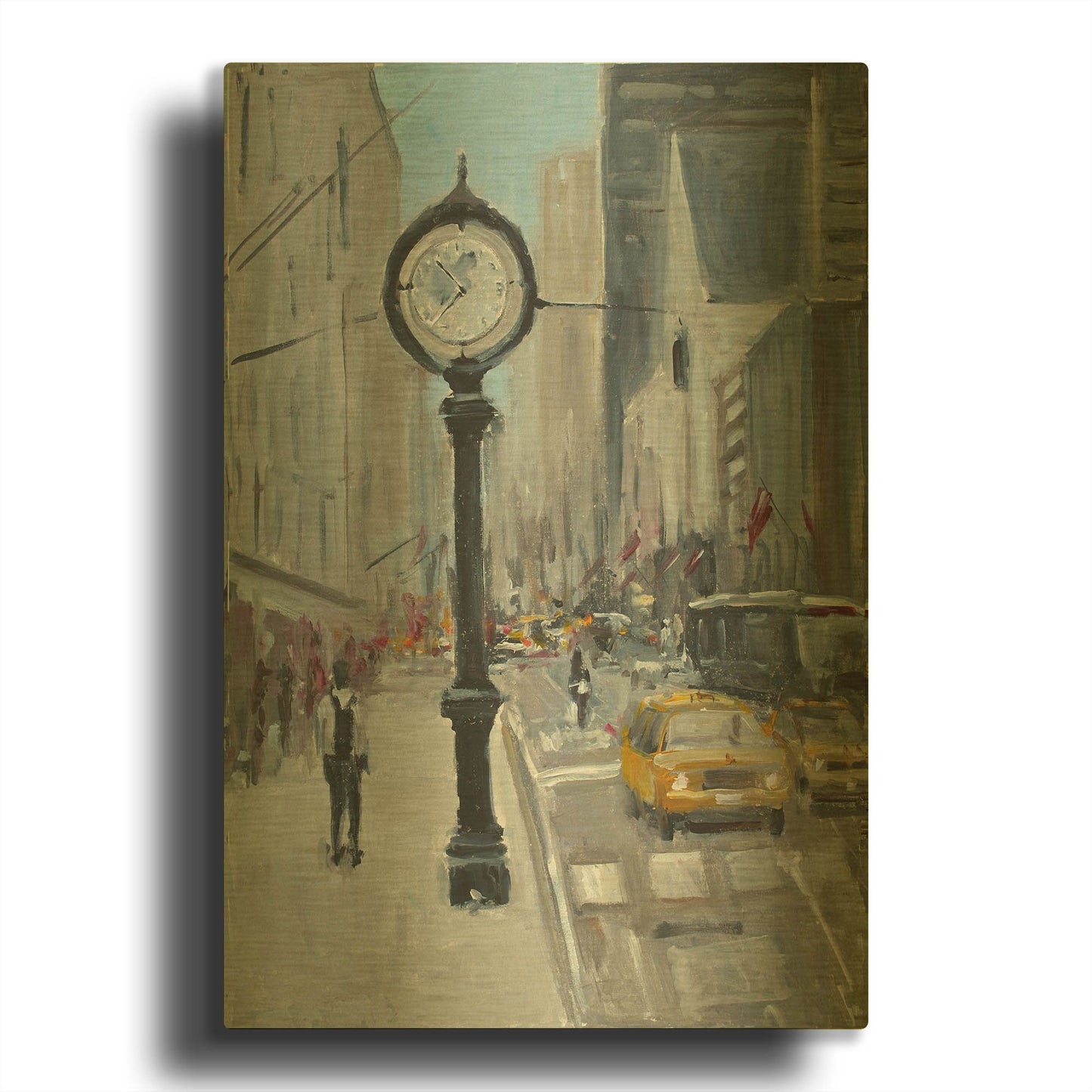 'City Streets' By JD Gold Metal Wall Art