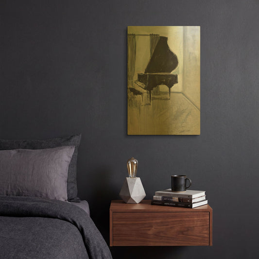 'Piano 4' By JD Gold Metal Wall Art