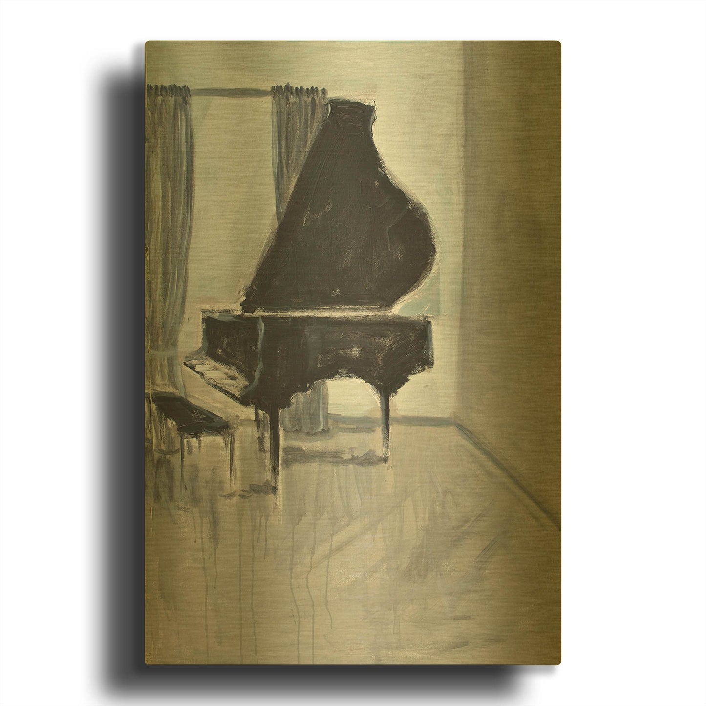 'Piano 4' By JD Gold Metal Wall Art