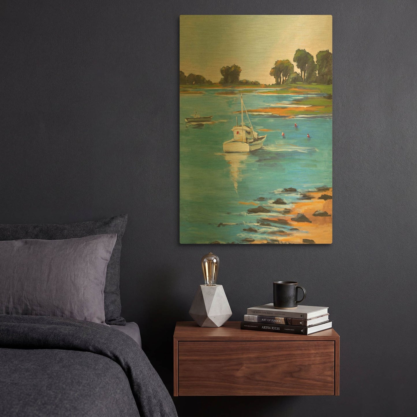 'Low Tide' By JD Gold Metal Wall Art