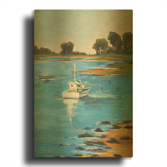 'Low Tide' By JD Gold Metal Wall Art