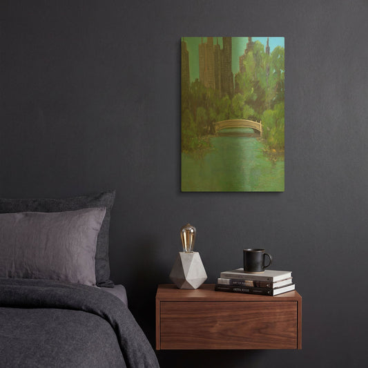 'City Park' By JD Gold Metal Wall Art