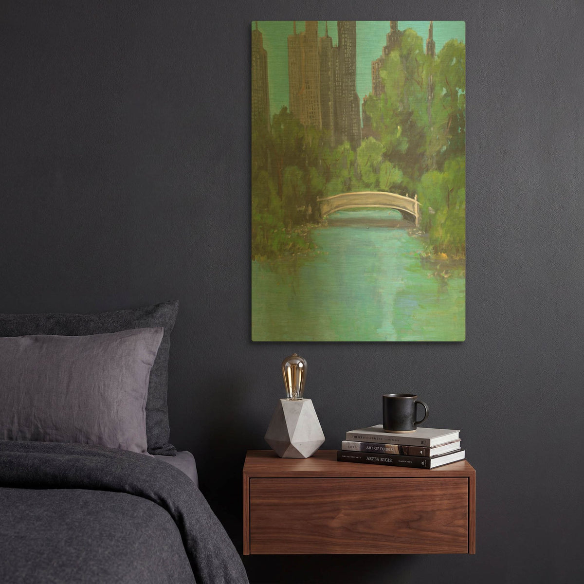 'City Park' By JD Gold Metal Wall Art