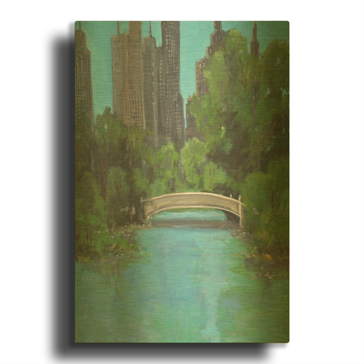 'City Park' By JD Gold Metal Wall Art