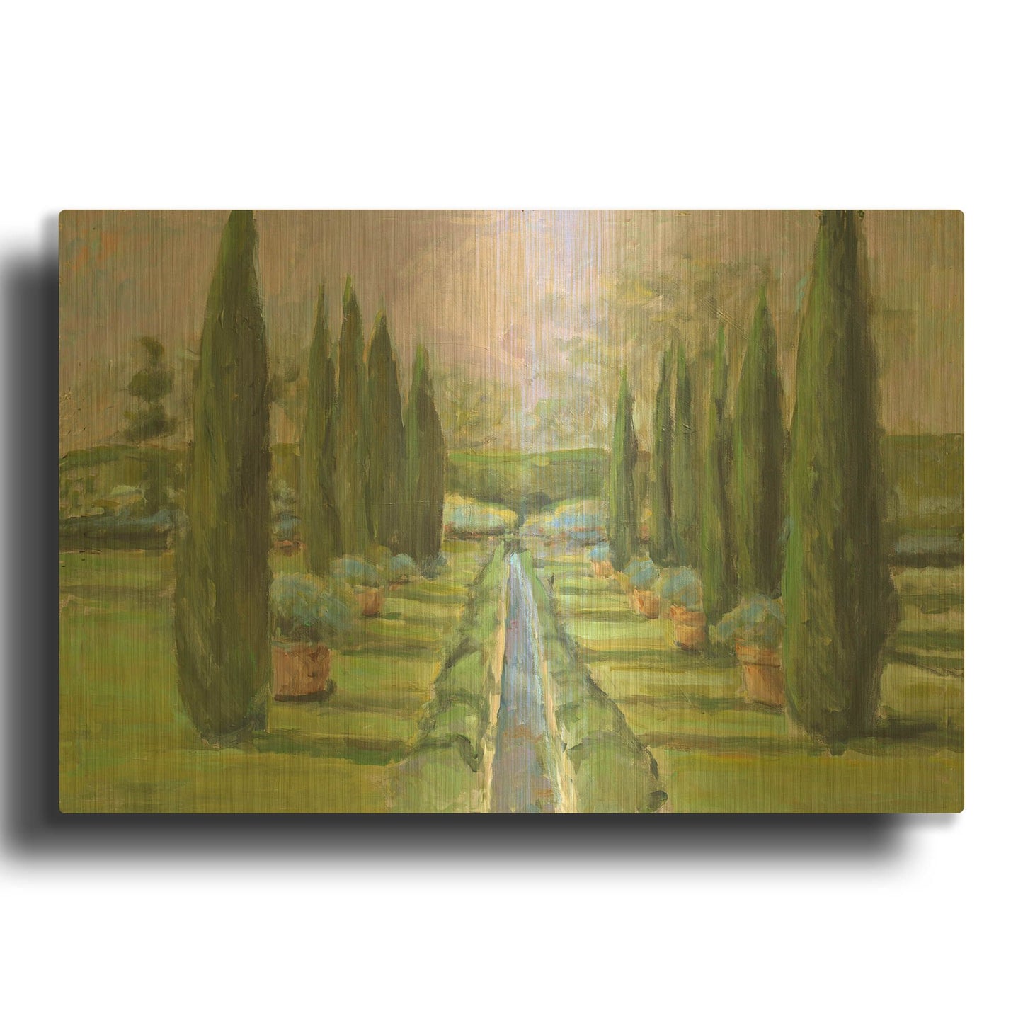 'Garden Path' By JD Gold Metal Wall Art