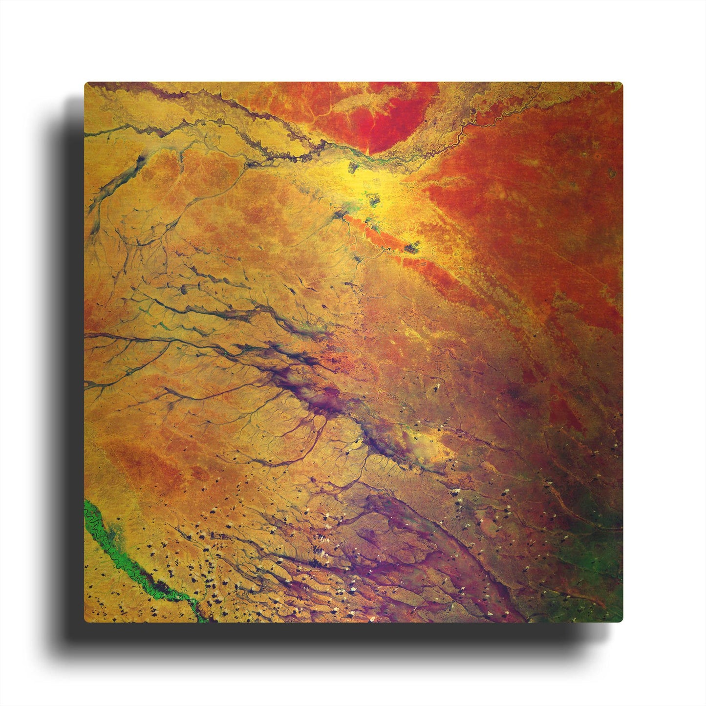 'Earth As Art A Study in Color' By NASA Earth As Art Gold Metal Wall Art