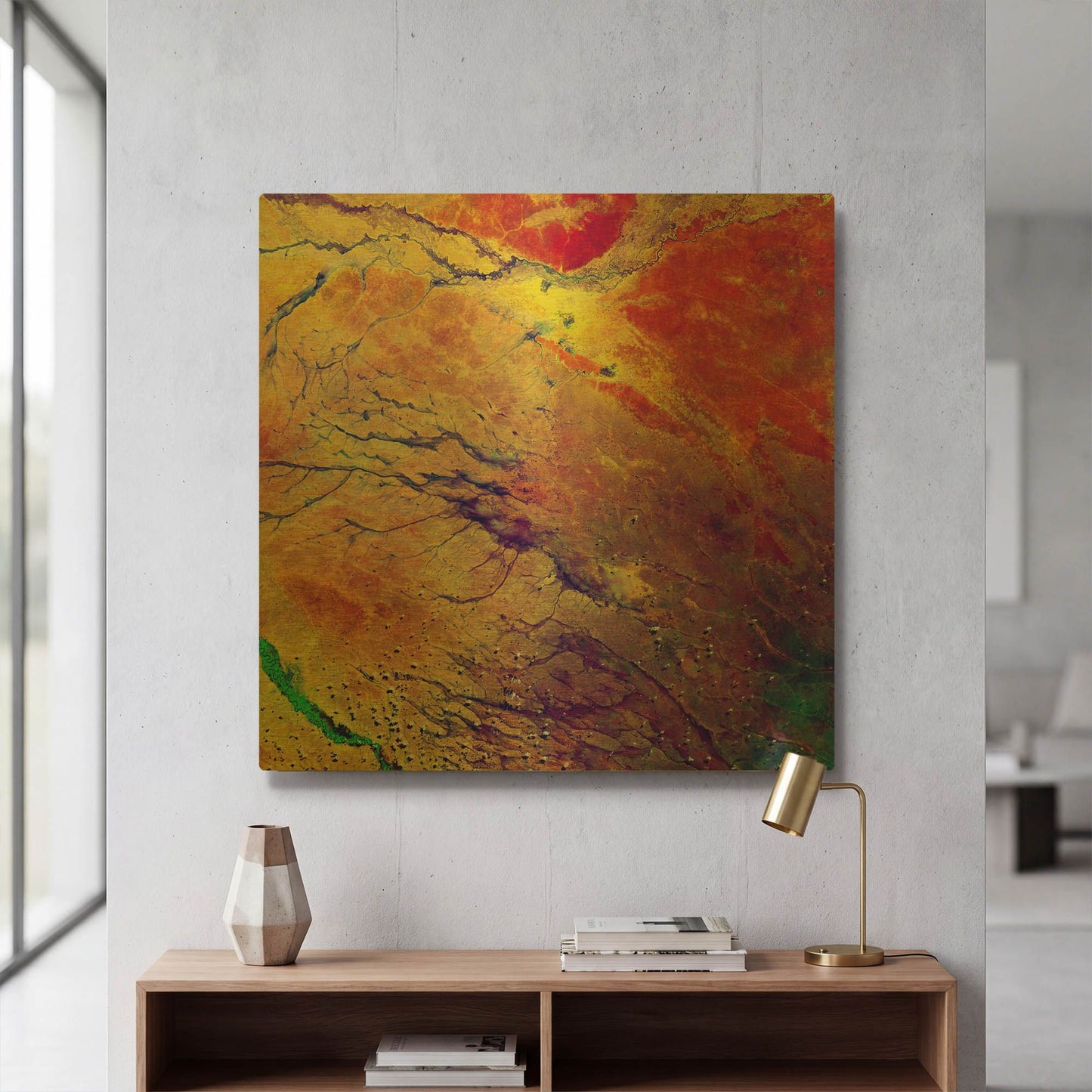 'Earth As Art A Study in Color' By NASA Earth As Art Gold Metal Wall Art