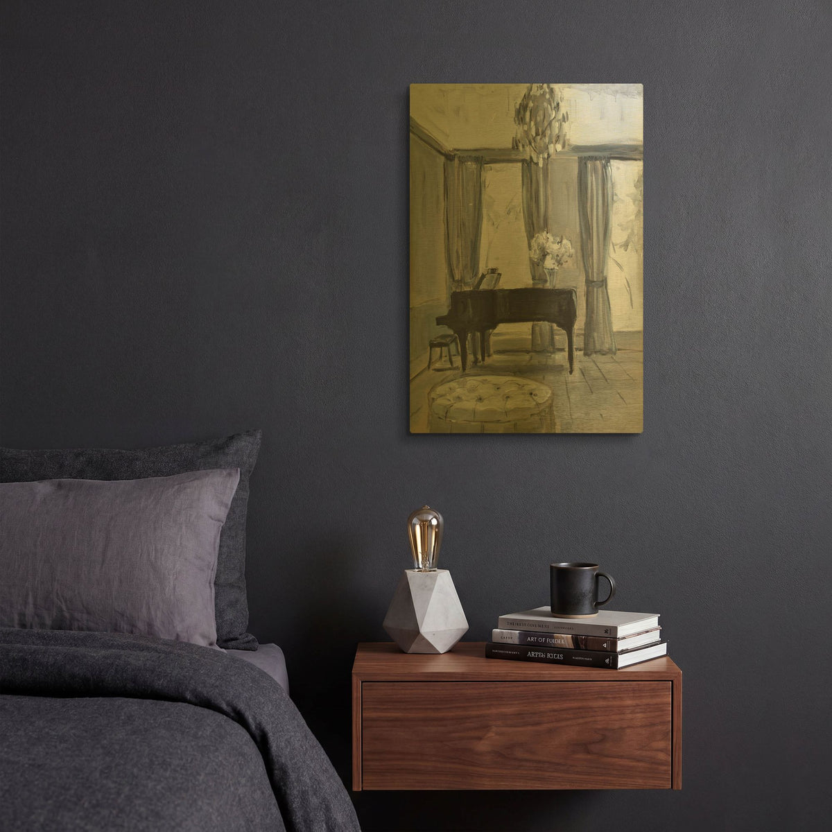 'Piano Room' By JD Gold Metal Wall Art
