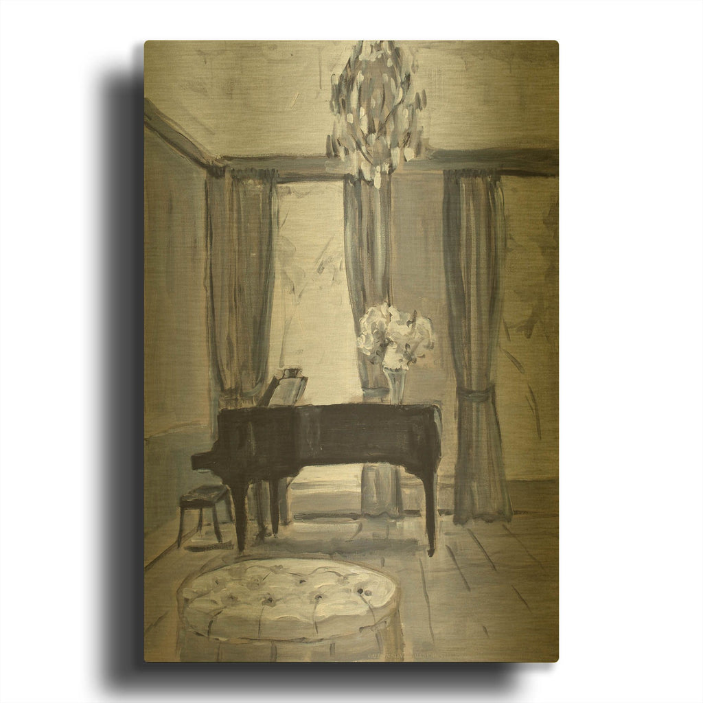 'Piano Room' By JD Gold Metal Wall Art