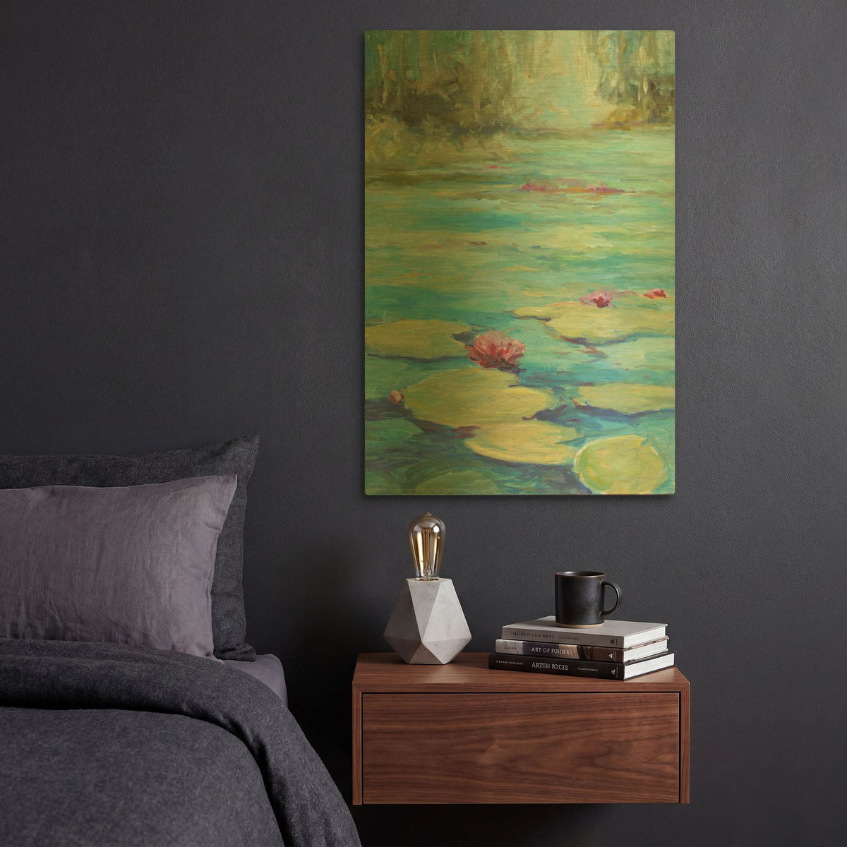 'Lily Pond' By JD Gold Metal Wall Art