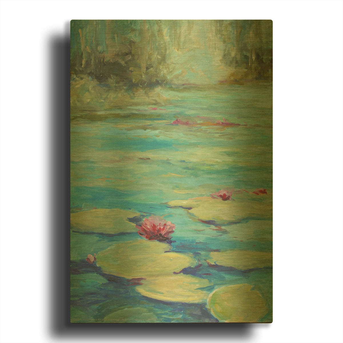 'Lily Pond' By JD Gold Metal Wall Art