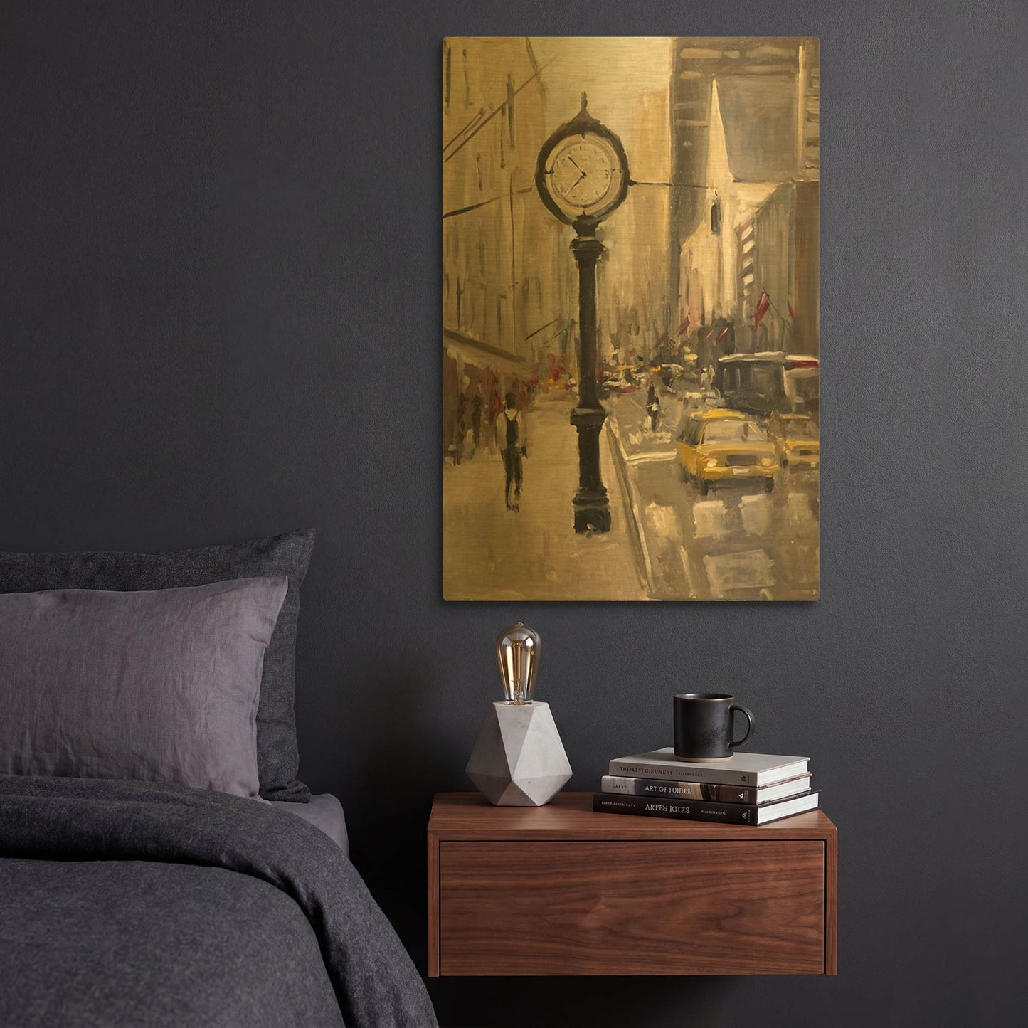 'City Time' By JD Gold Metal Wall Art