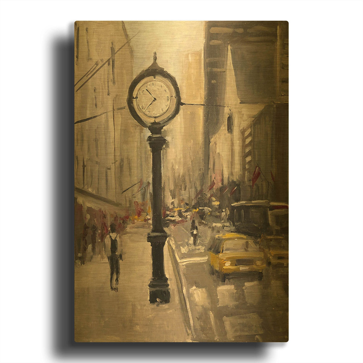 'City Time' By JD Gold Metal Wall Art