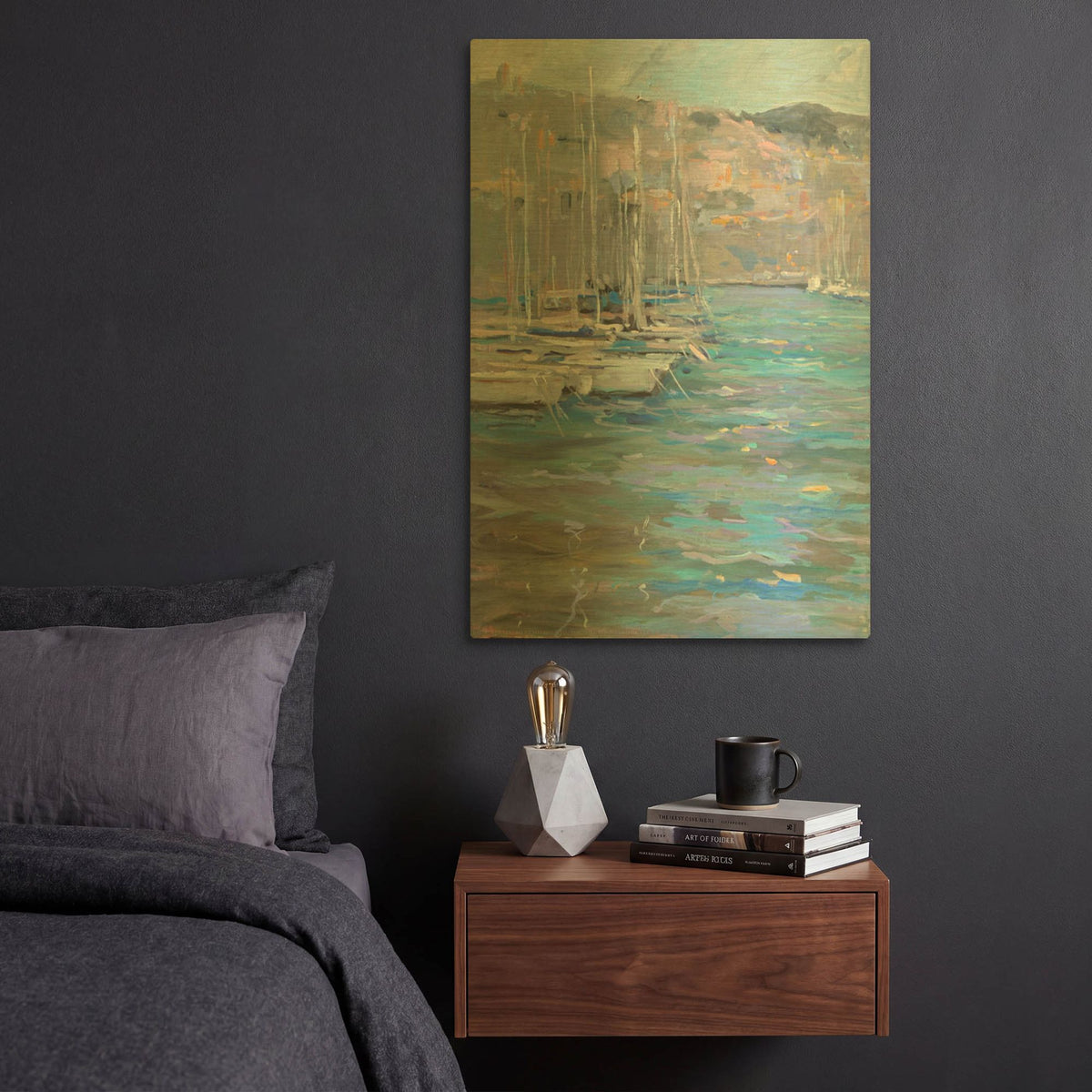 'As 20 077-marina' By JD Gold Metal Wall Art