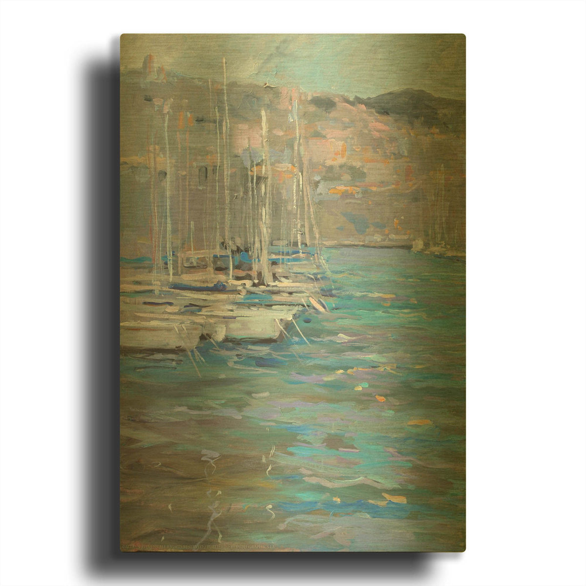 'As 20 077-marina' By JD Gold Metal Wall Art