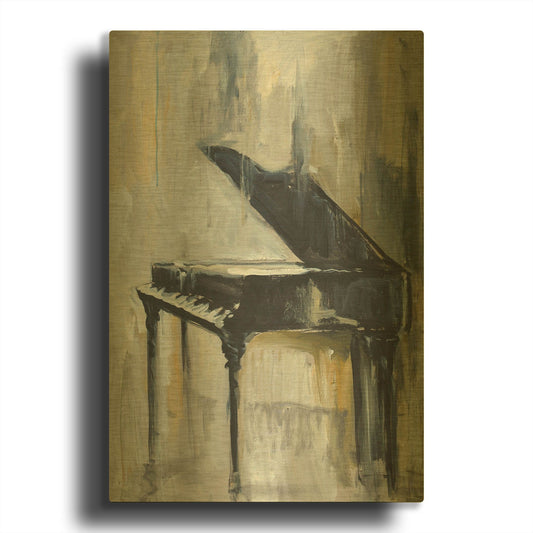 'Piano Gold Jpg' By JD Gold Metal Wall Art