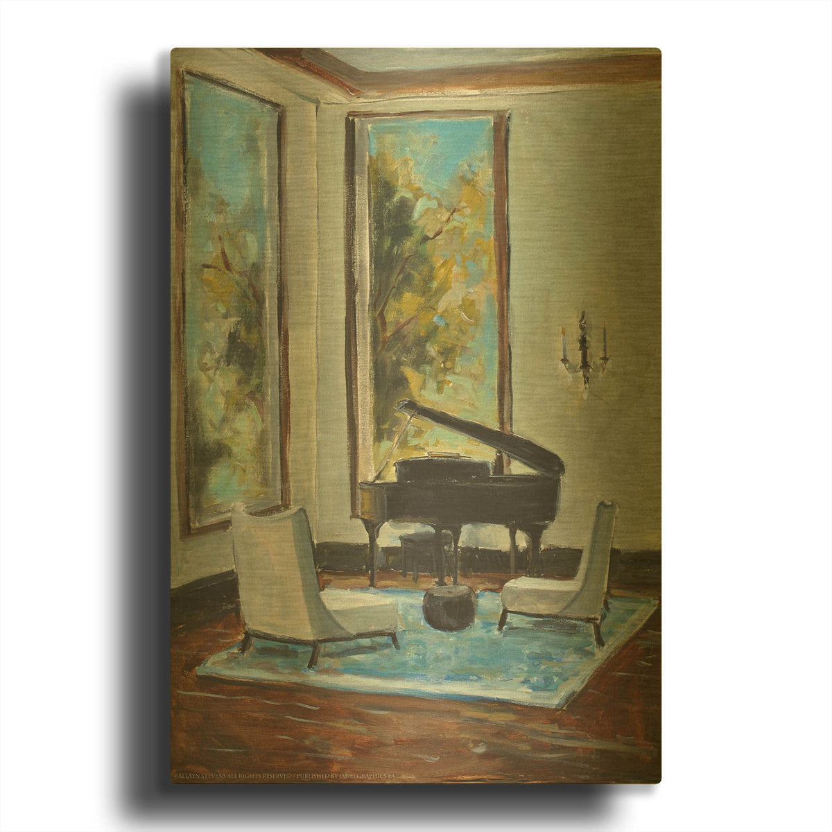 'Sitting Room' By JD Gold Metal Wall Art