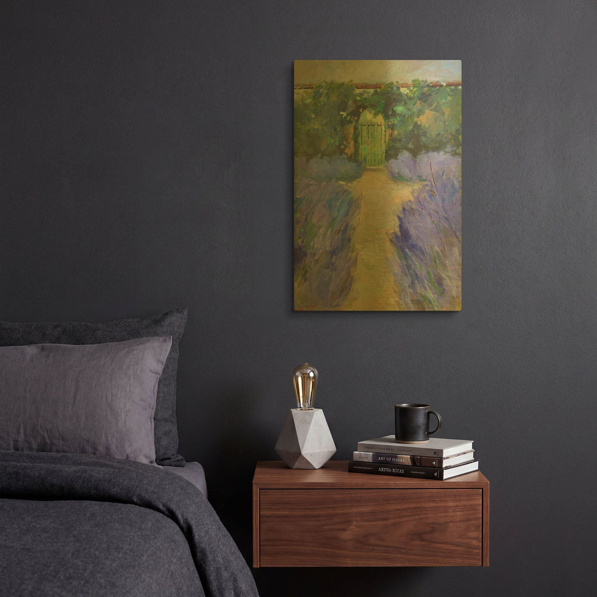 'Lavender Gate' By JD Gold Metal Wall Art