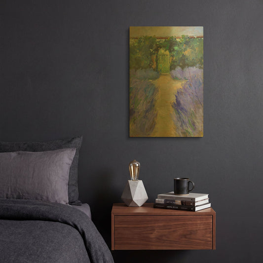 'Lavender Gate' By JD Gold Metal Wall Art