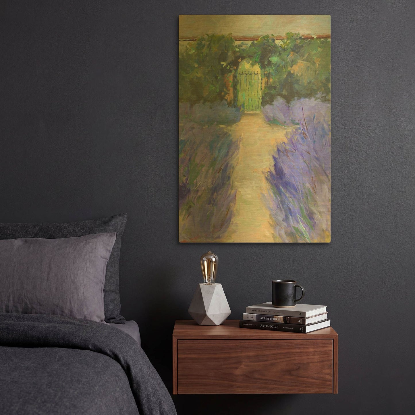 'Lavender Gate' By JD Gold Metal Wall Art