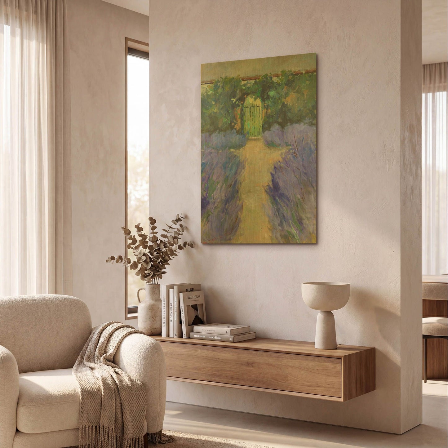 'Lavender Gate' By JD Gold Metal Wall Art