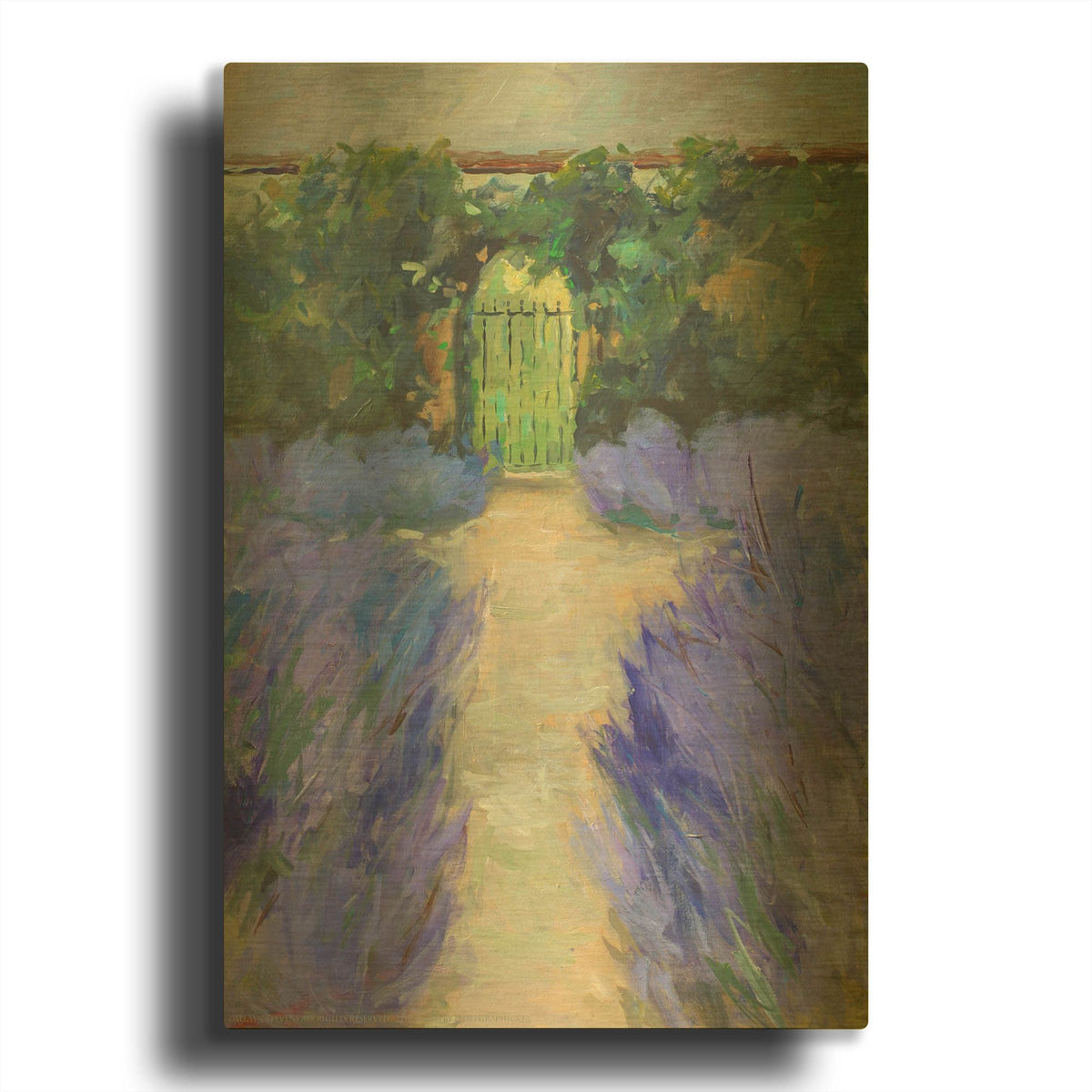 'Lavender Gate' By JD Gold Metal Wall Art