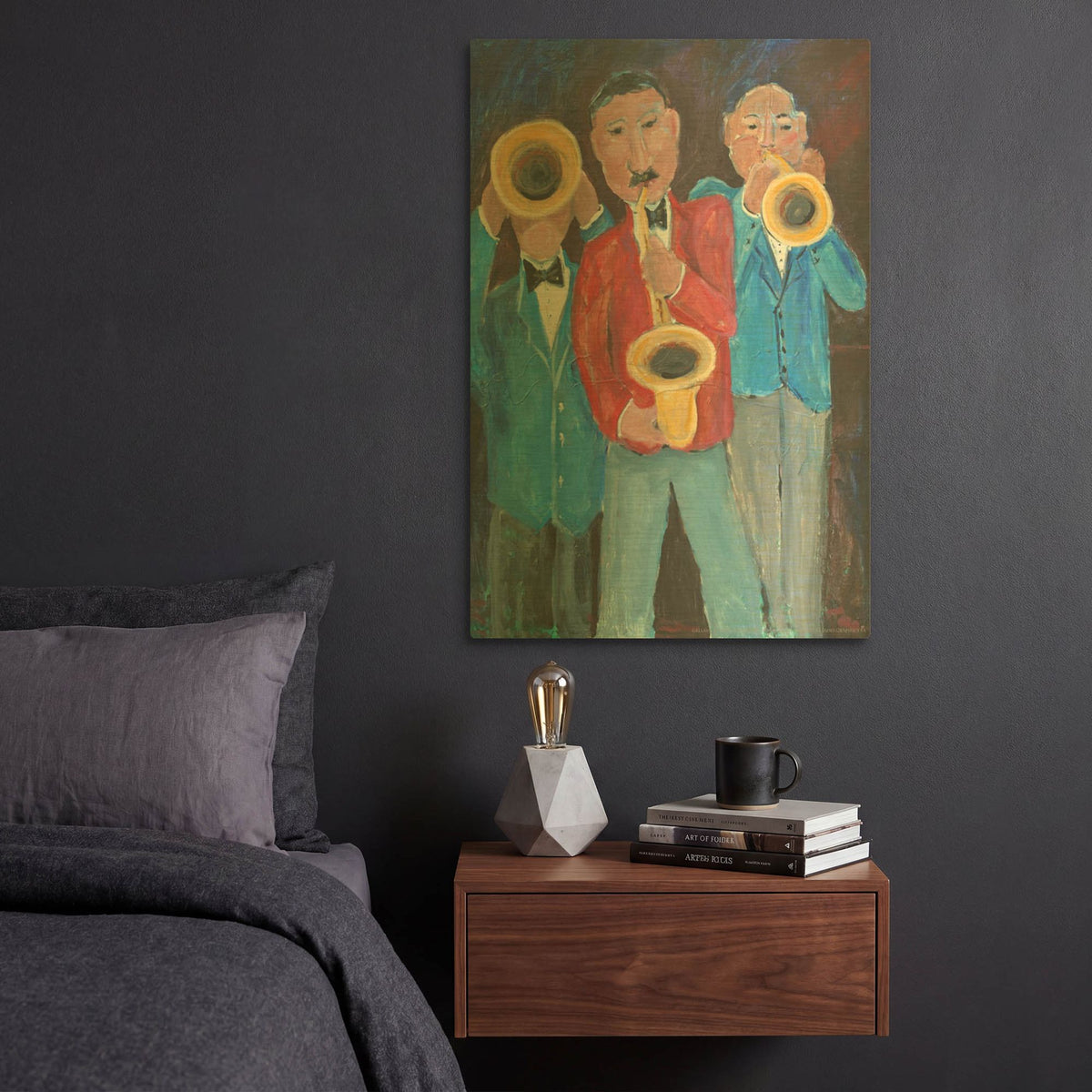 'Blow Those Horns' By JD Gold Metal Wall Art
