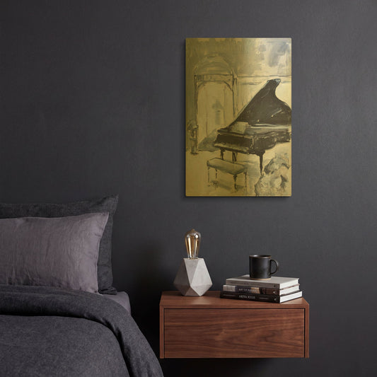 'Peaceful Piano' By JD Gold Metal Wall Art