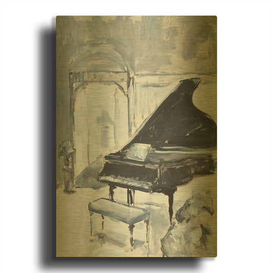 'Peaceful Piano' By JD Gold Metal Wall Art