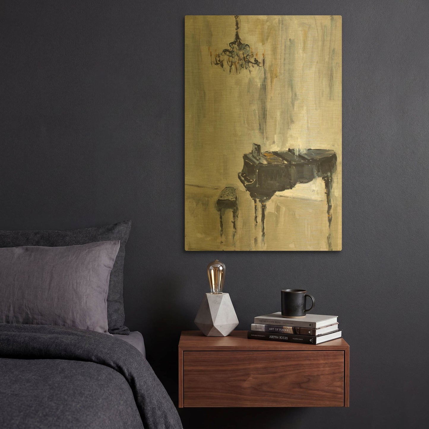 'Baby Grand 3' By JD Gold Metal Wall Art