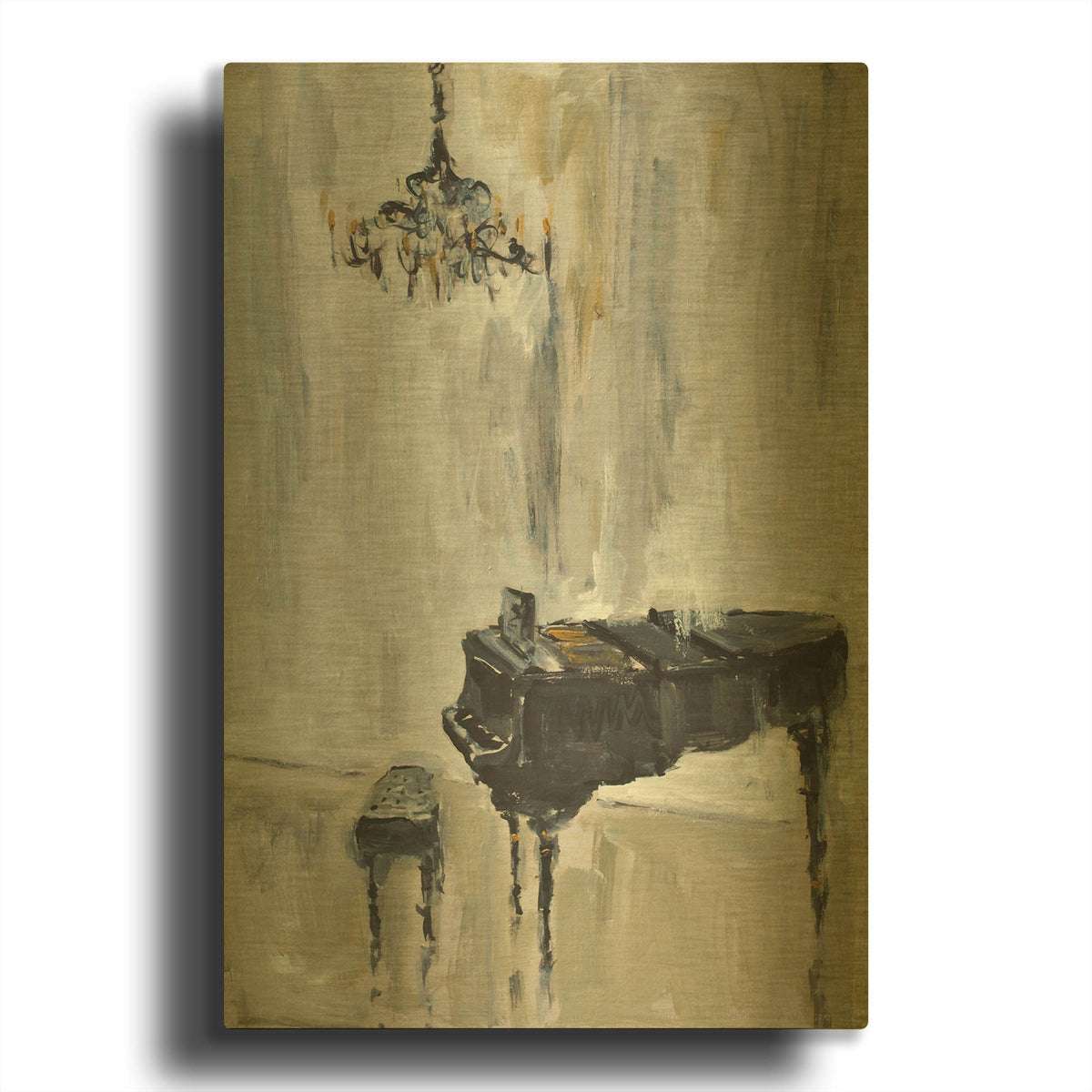 'Baby Grand 3' By JD Gold Metal Wall Art