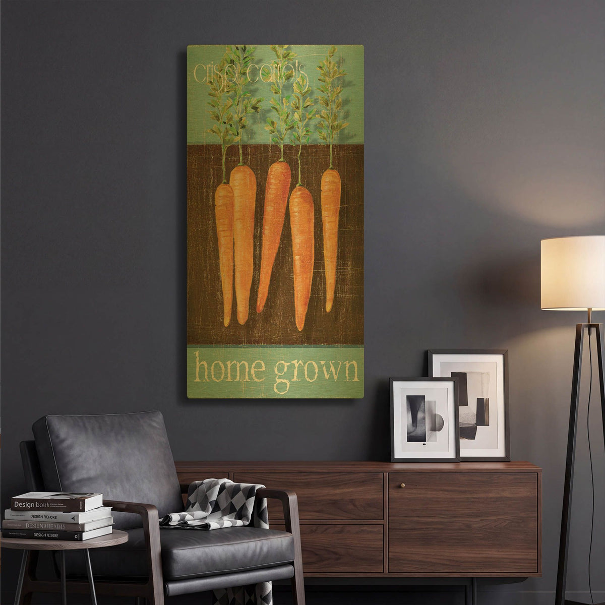 'Crisp Carrots' By JD Gold Metal Wall Art