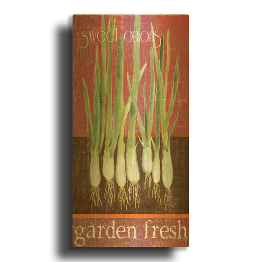 'Green Onions' By JD Gold Metal Wall Art