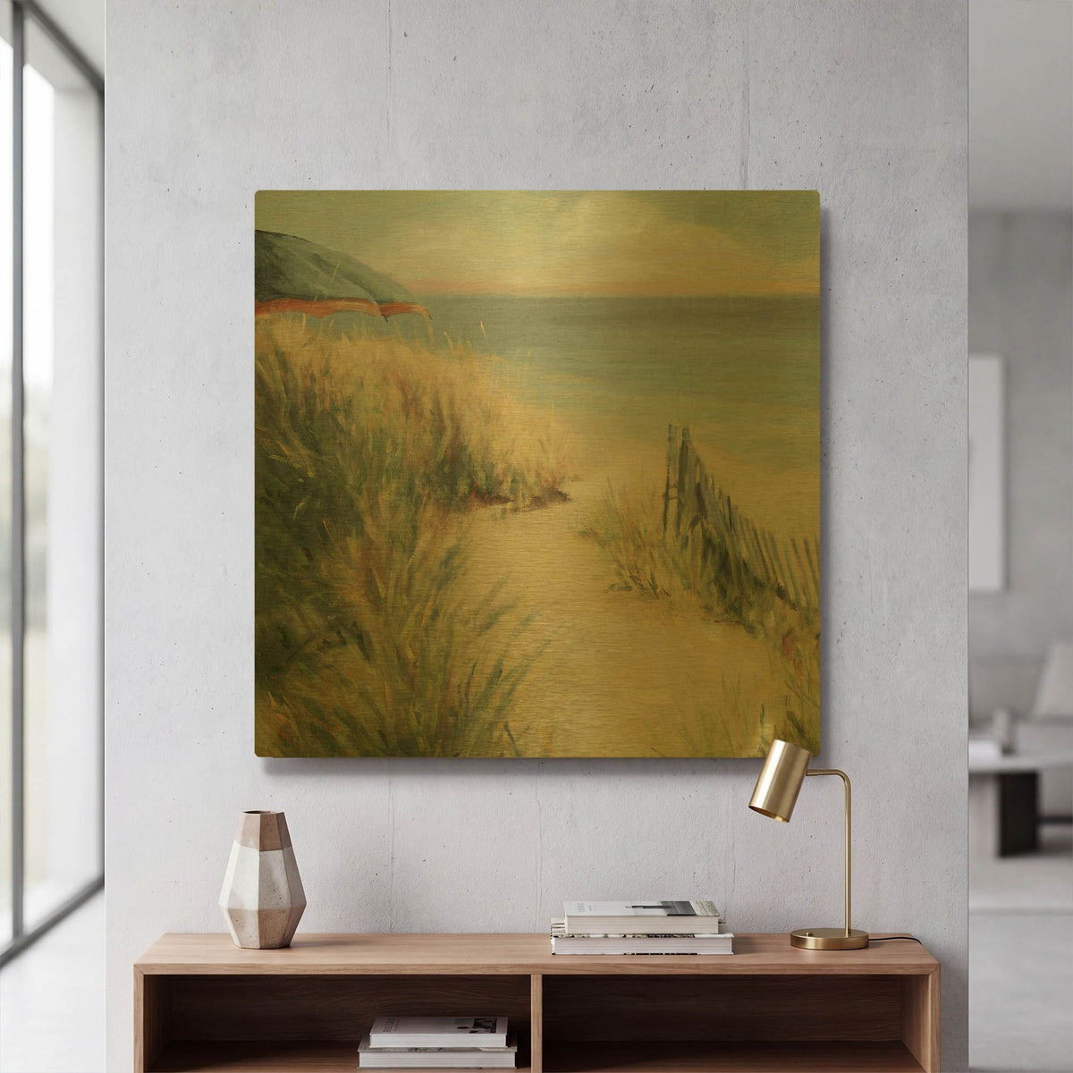 'Bridgeport' By JD Gold Metal Wall Art