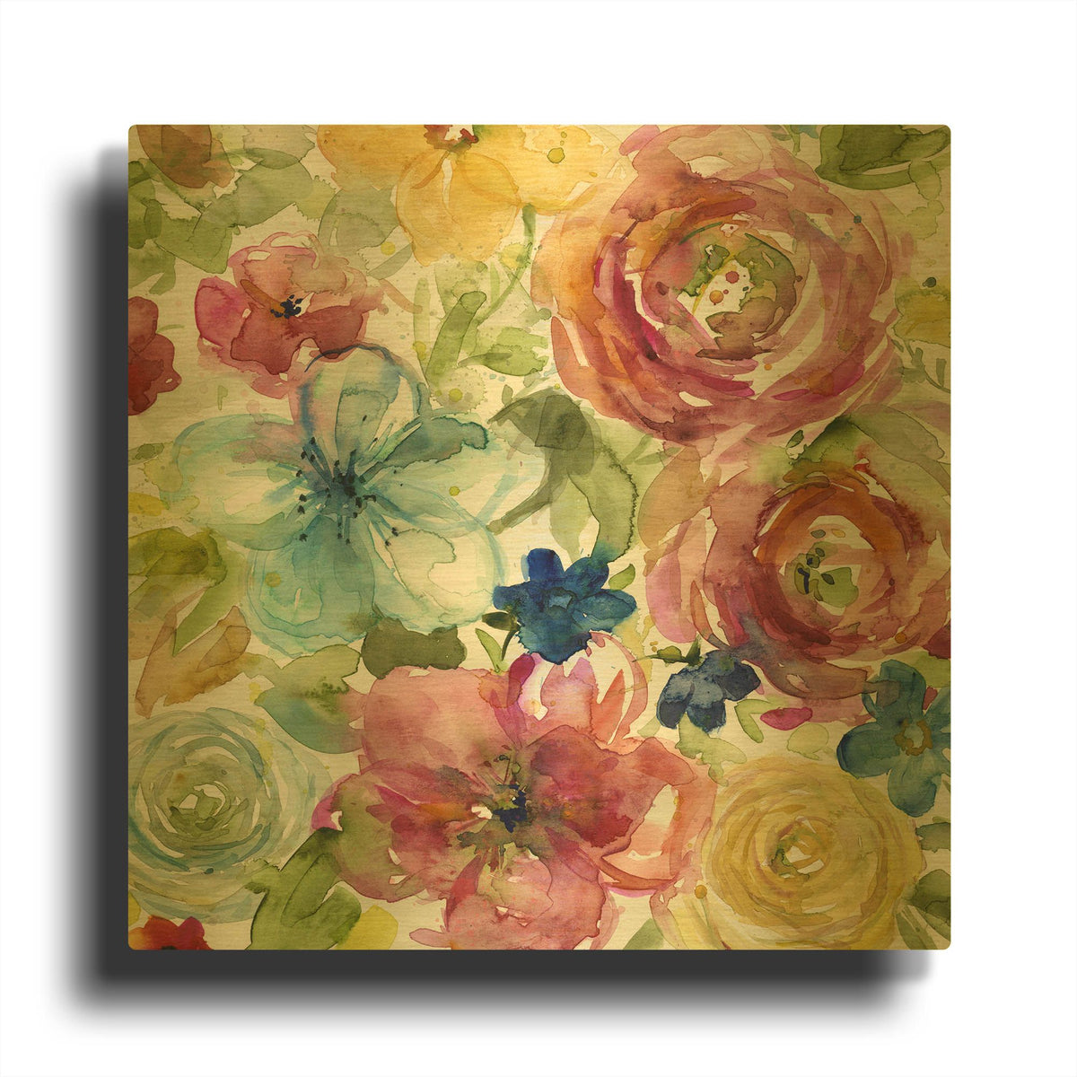 'Assorted Bouquet' By JD Gold Metal Wall Art