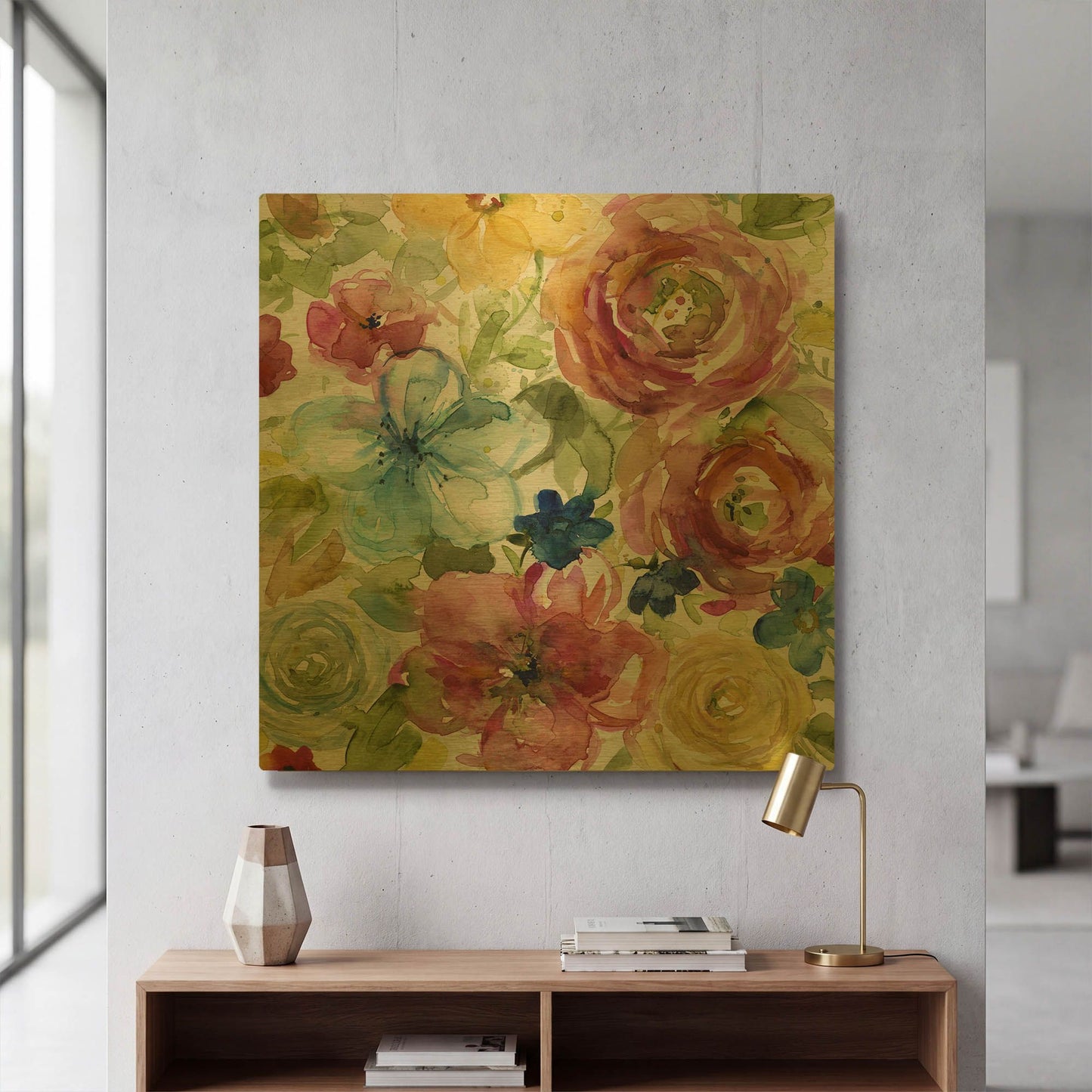 'Assorted Bouquet' By JD Gold Metal Wall Art