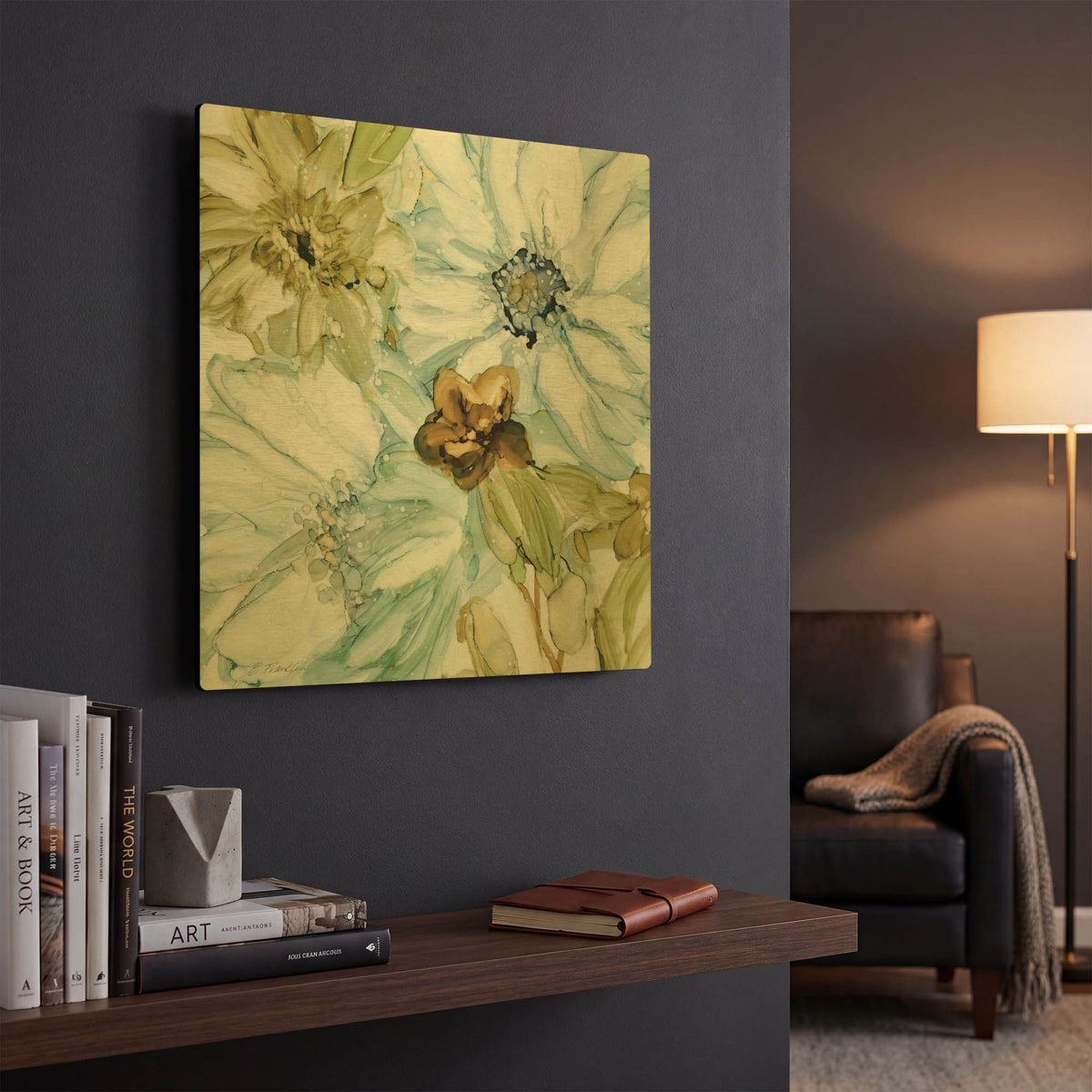 'Seaglass Garden 1' By JD Gold Metal Wall Art