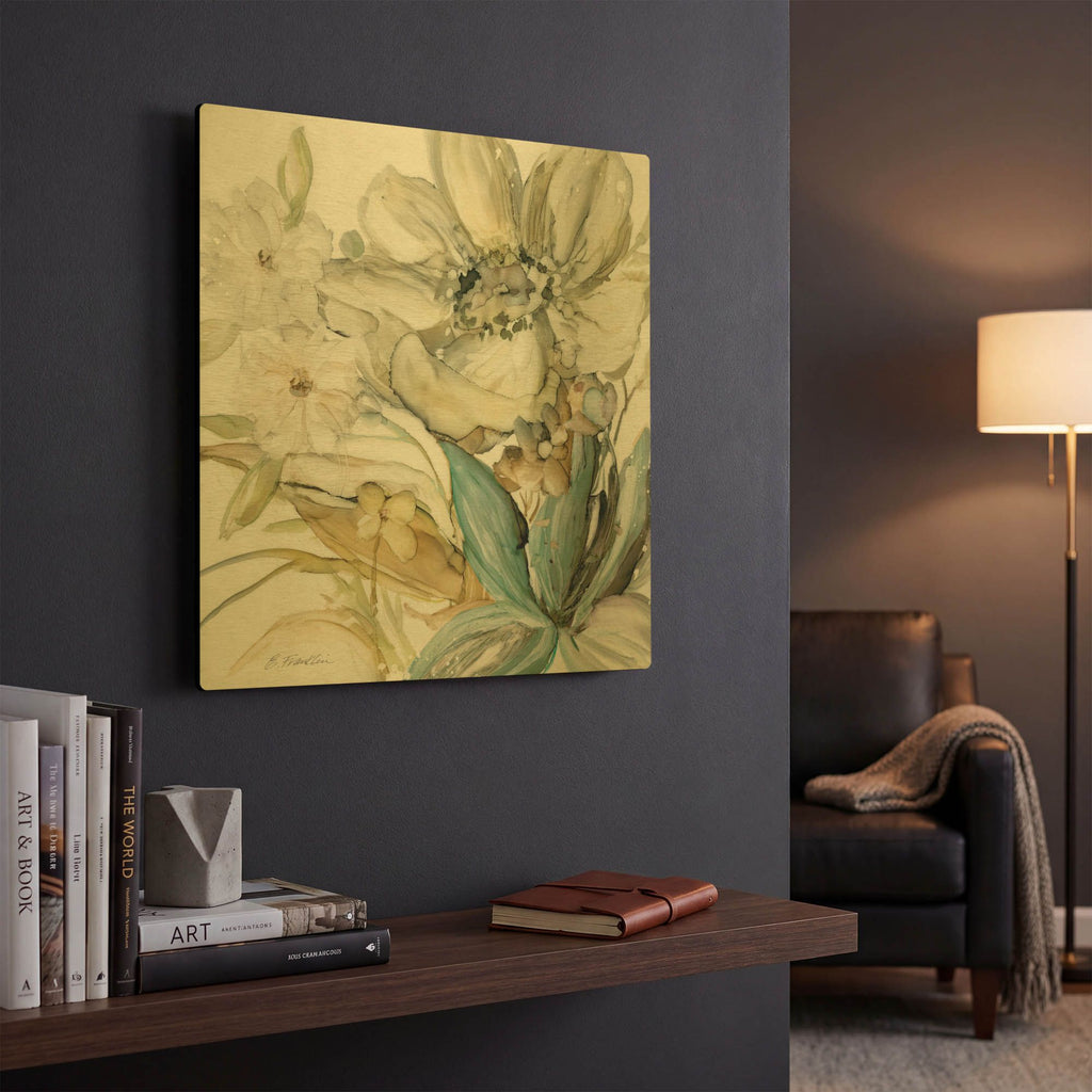 'Seaglass Garden 2' By JD Gold Metal Wall Art