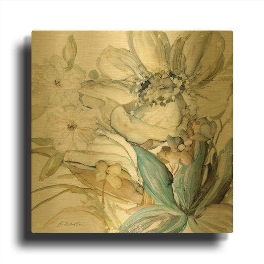 'Seaglass Garden 2' By JD Gold Metal Wall Art