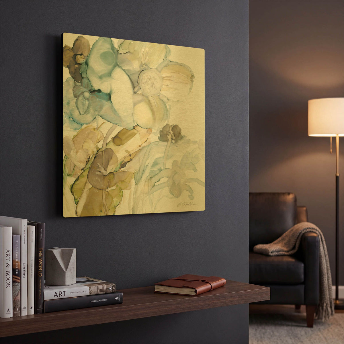 'Seaglass Garden 3' By JD Gold Metal Wall Art