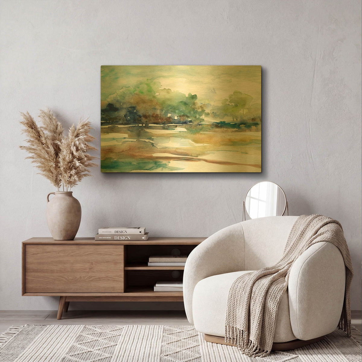 'Tree Line 1' By JD Gold Metal Wall Art