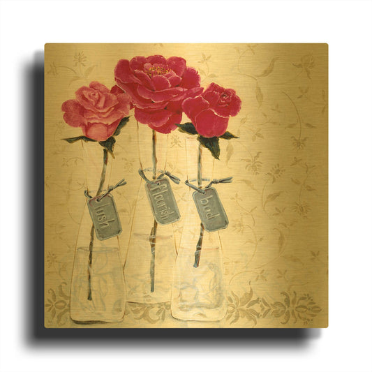'Inspired Pink' By JD Gold Metal Wall Art