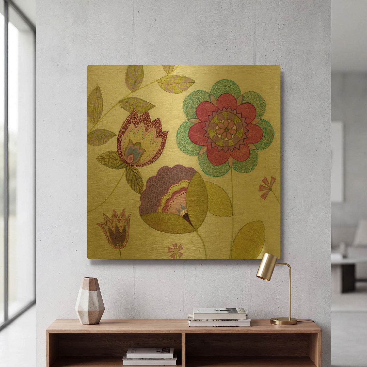 'Tribeca 3' By JD Gold Metal Wall Art