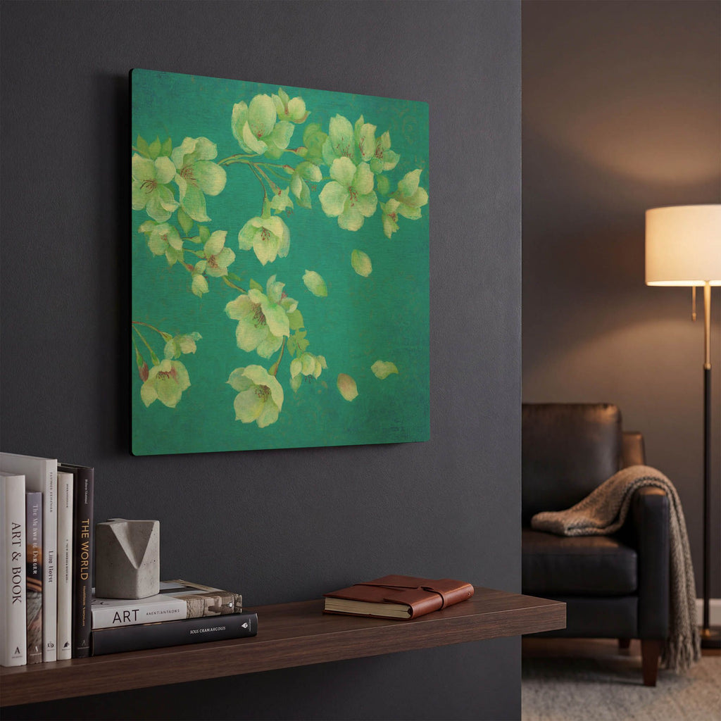 'Cherry Blossom 1' By JD Gold Metal Wall Art