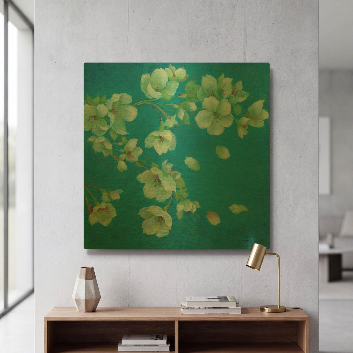 'Cherry Blossom 1' By JD Gold Metal Wall Art