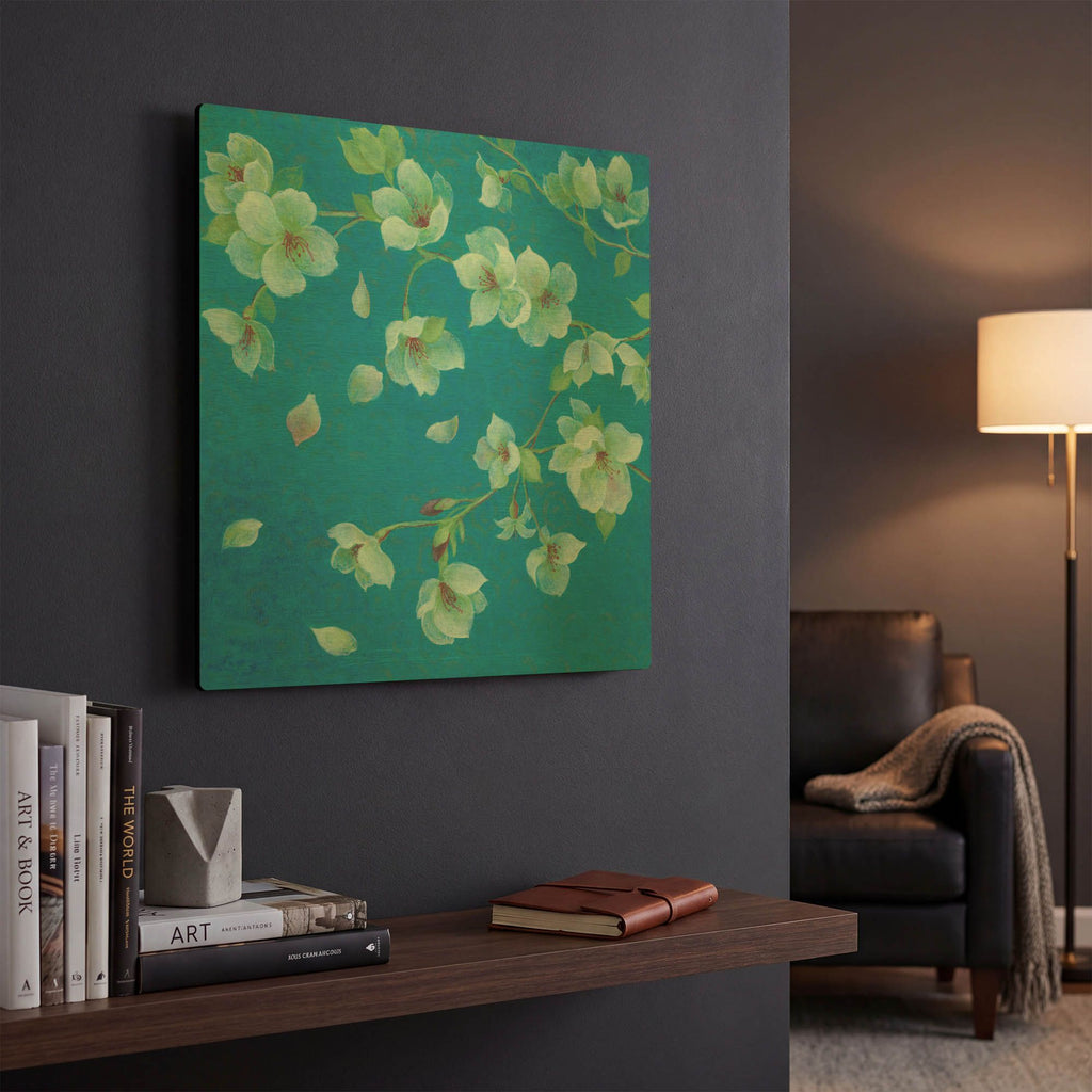 'Cherry Blossom 2' By JD Gold Metal Wall Art