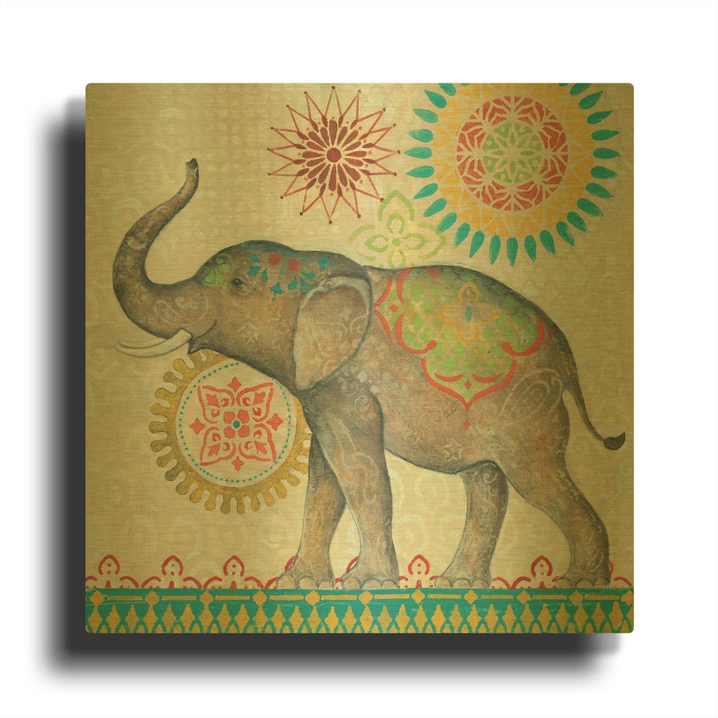 'Elephant' By JD Gold Metal Wall Art