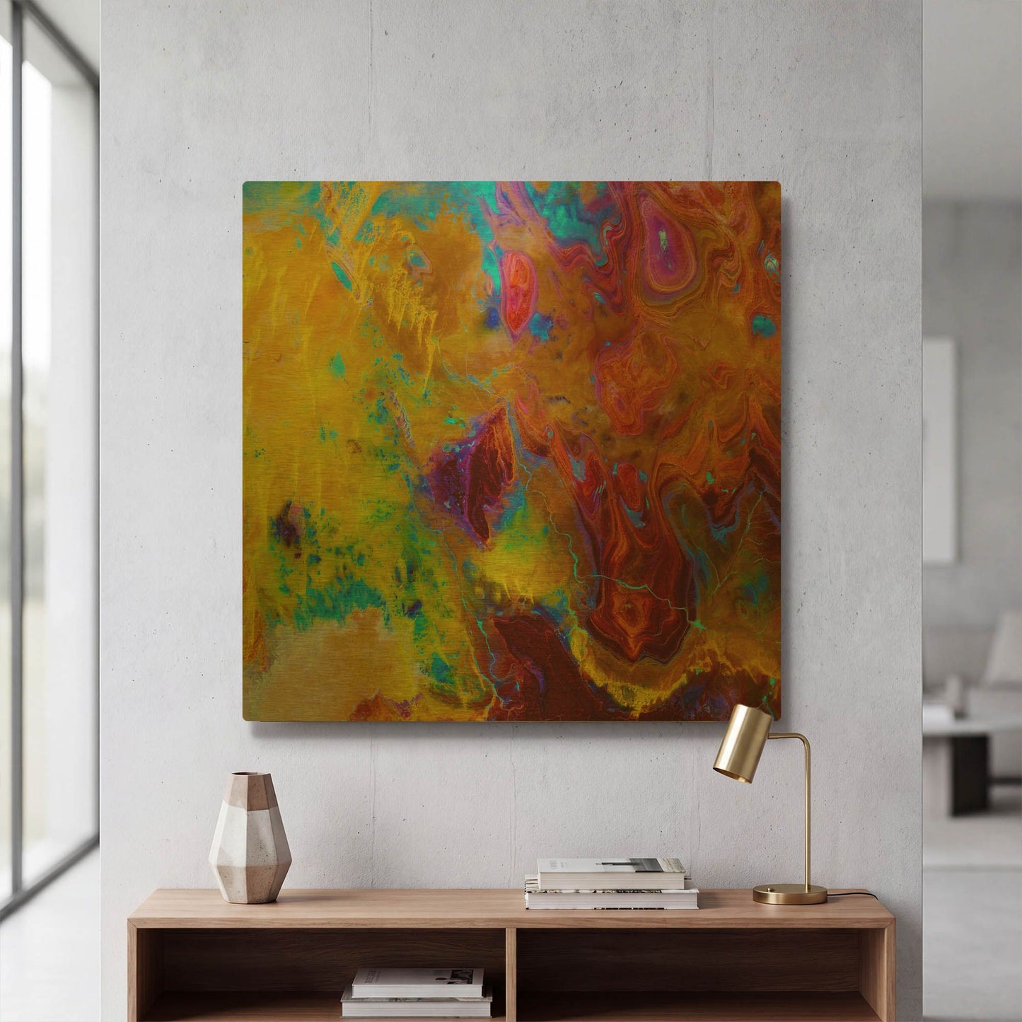 'Earth As Art Land of Terror' By NASA Earth As Art Gold Metal Wall Art