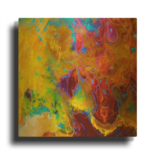 'Earth As Art Land of Terror' By NASA Earth As Art Gold Metal Wall Art
